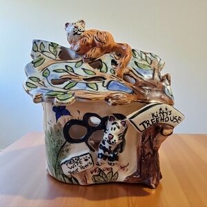 Blue Sky Clayworks Kitty’s Treehouse Signed Heather Goldmine